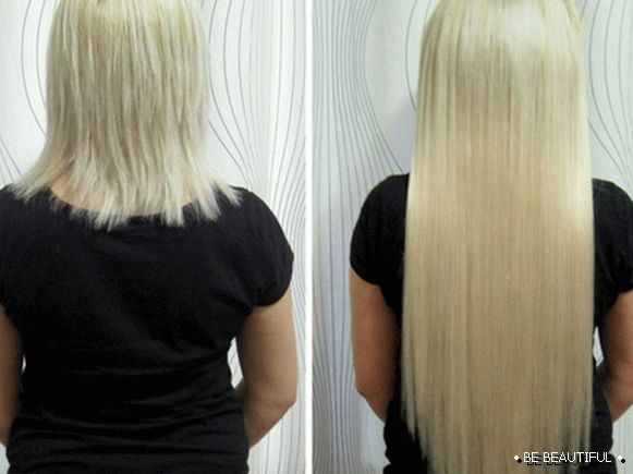 Коса преди и след процедурата