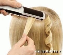 къдрици на дълга коса с помощта на желязо