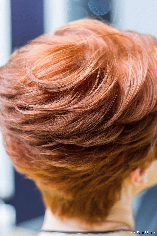 червена къса коса shatush