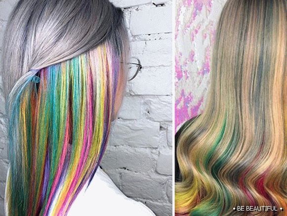 Преливащи цветове за коса